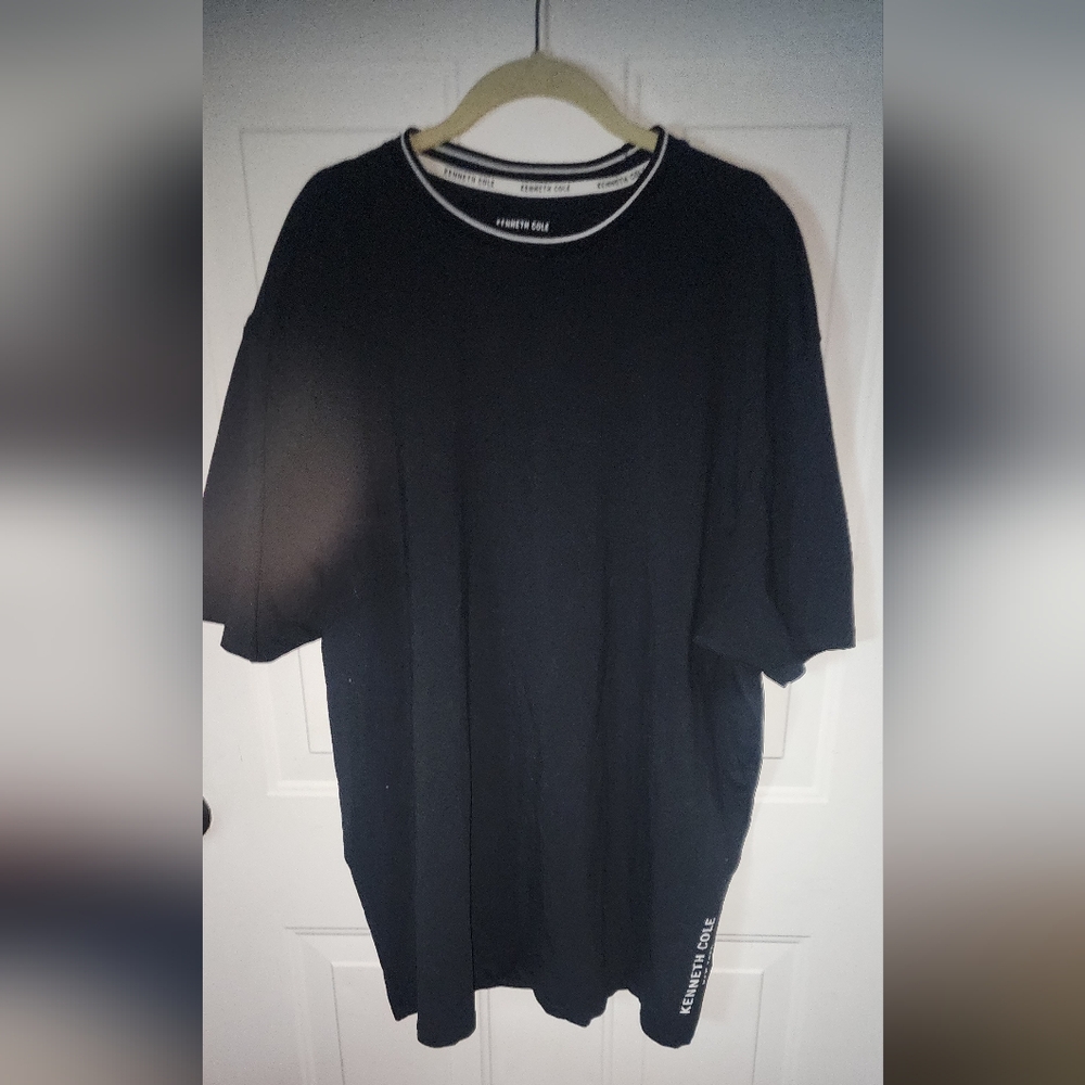 Kenneth Cole NewYork Male Black T-Shirt Size 3xl Regular Fit Black NWOT